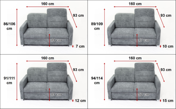 Pohovka Elena 2 sed - akční látka Alfa 19