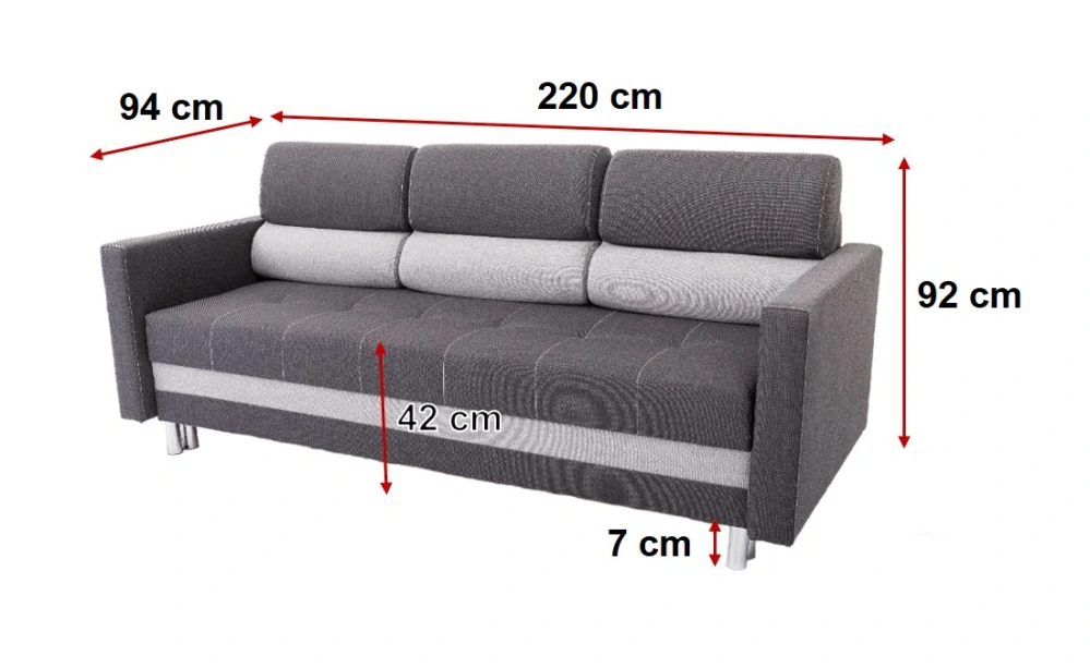 Pohovka Vanessa trojsed - nižší nožičky